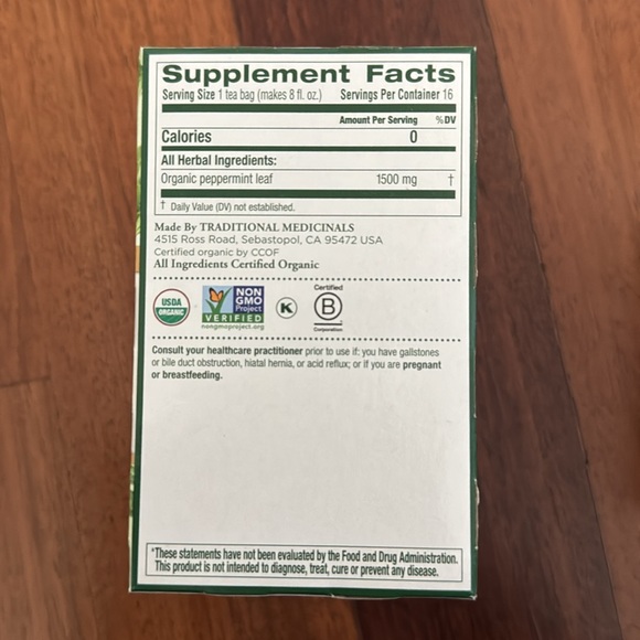 Traditional Medicinals Peppermint Tea - Picture 2 of 5